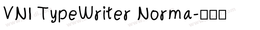 VNI TypeWriter Norma字体转换